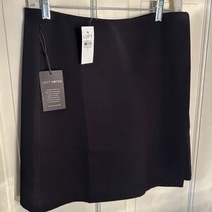 NWT Loft Versa Crepe Drape Mini Skirt, Size 6 Black
